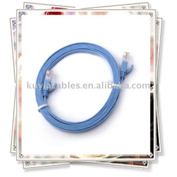 Blue Flat Ethernet Cat6 Patch Cable Compatível com todas as configurações de jack RJ45